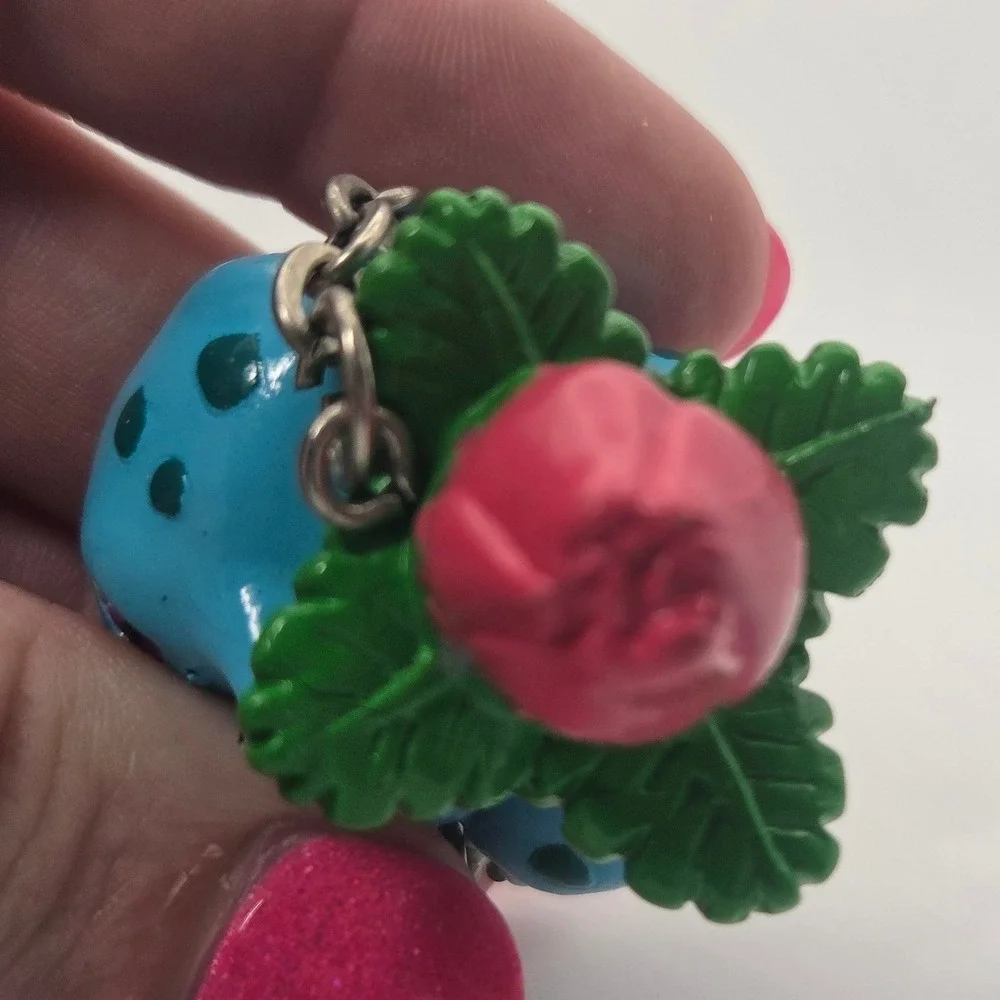 Pokemon Bulbasaur Basic Fun BFI Keychain Figure 1998 Nintendo Vintage